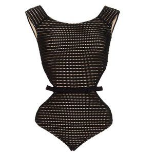 Fleur du Mal | Black Peekaboo Stripe Suit